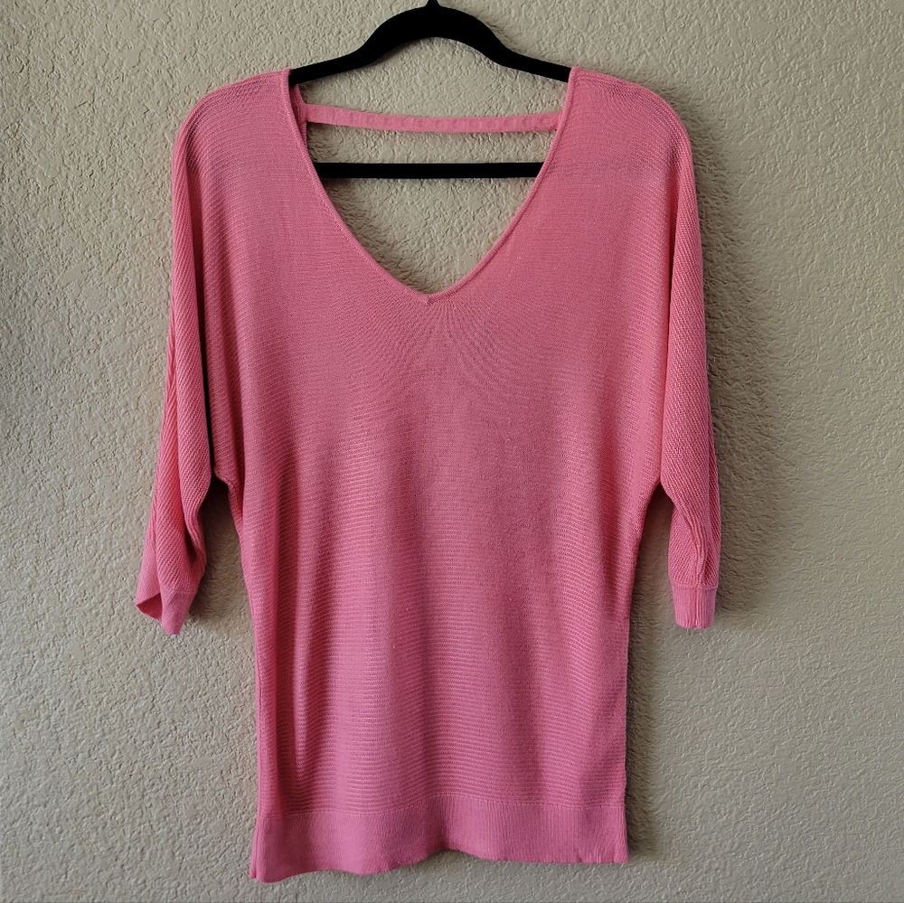 Express, Medium, Coral Dolman Sleeve Sweater with Stud Detail